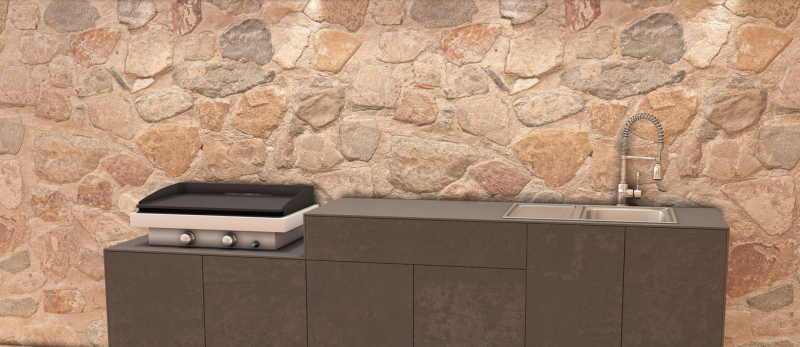 Cuisine d'extérieur résistante aux UV et aux pluies
