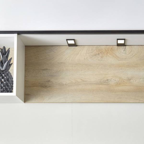 Luminaires cuisine spot led noir mat sous les meubles hauts à Léognan