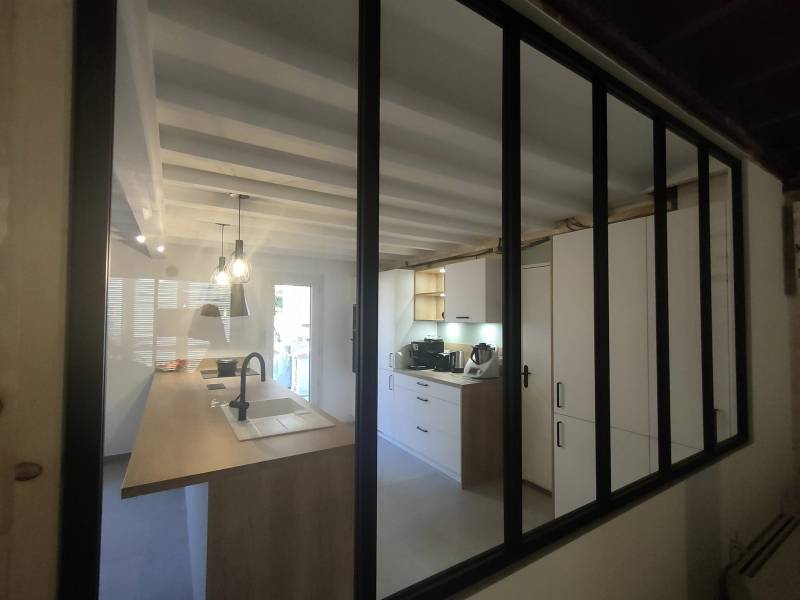 Verrière avec soubassement placo en Gironde