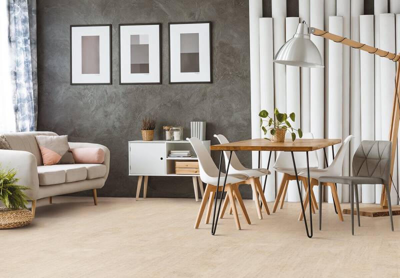 Parquet liège dans le salon
