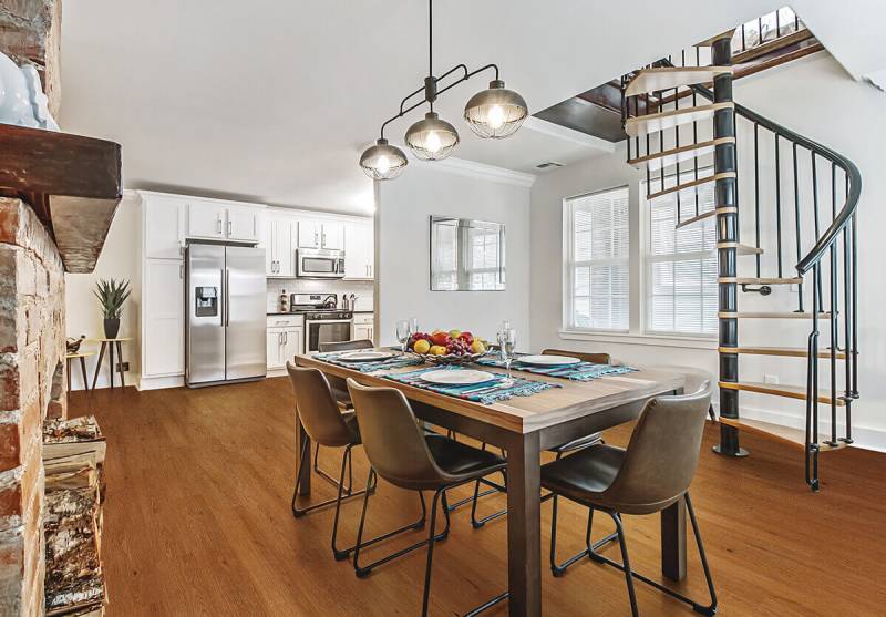 Parquet liège dans la cuisine 