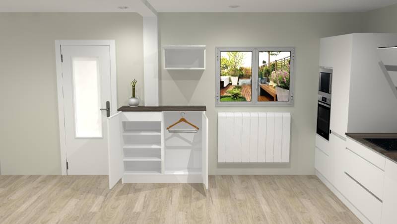 Projet 3D meuble penderie et chaussures à Cestas