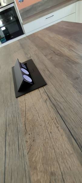 Plan de travail stratifié colori chêne vintage 39mm avec chants finis sur les 4 côtés pour ilôt à Landiras près de Bordeaux