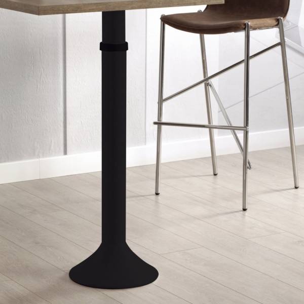 Pied de table central style lampadaire colori noir blanc pour cuisine ou salle à ma manger