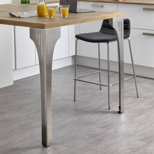 Pied de table snack colori noir ou blanc ou inox pour cuisine ou salle à manger
