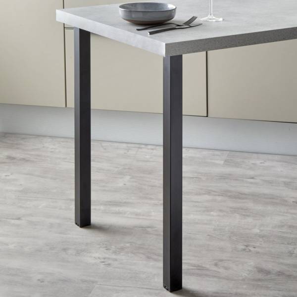 Pied de snack pour cuisine colori anthracite, noir ou blanc ou inox