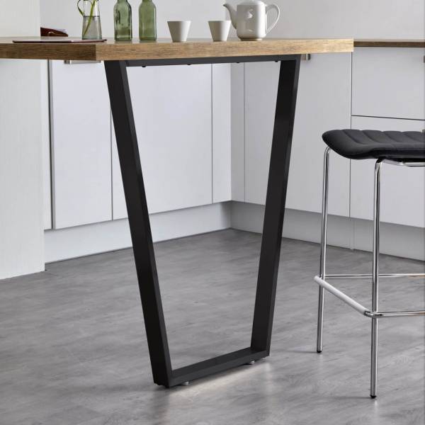 Pied de table support snack trapeze pour cuisine ou salle à manger