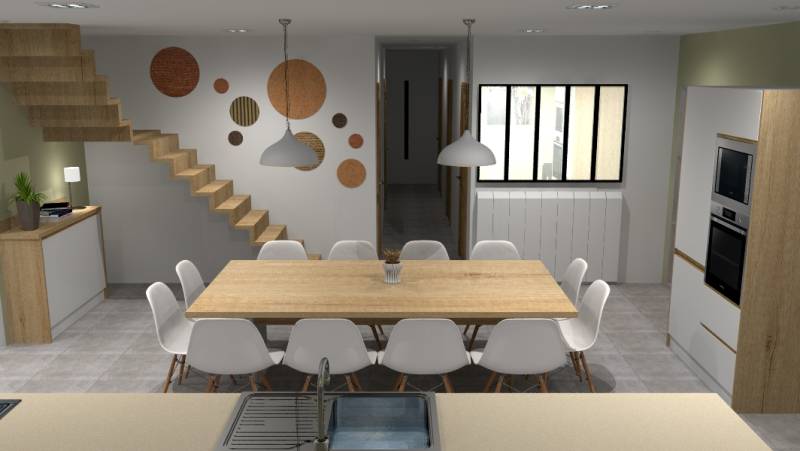 table de salle à manger en stratifié