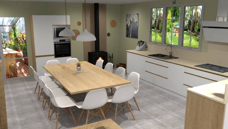 colonne de cuisine blanc mat