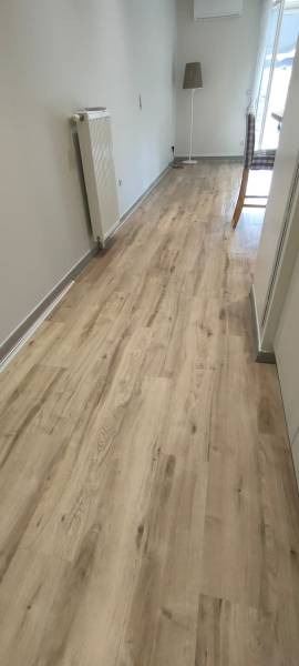 Parquet flottant ou collé pour recoucouvrir un carrelage imitation bois à Saint Selve près de Bordeaux