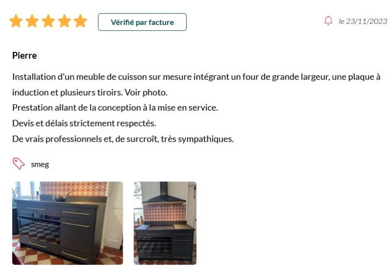 Avis client meilleur cuisiniste bordeaux gironde