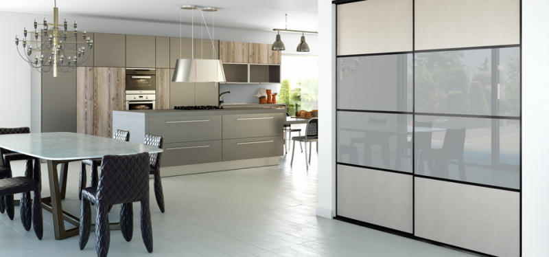 Porte coulissante en dressing et en cuisine