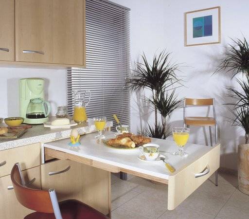 Des tables télescopiques pour petite cuisine